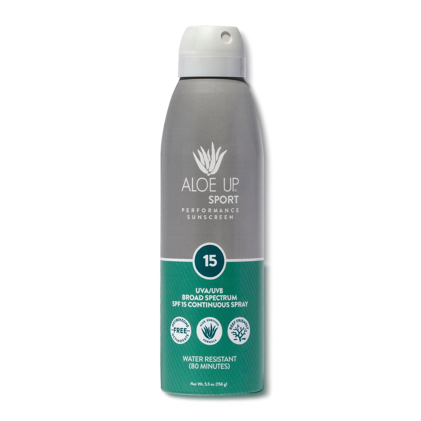 Aloe Up Sport Sunscreen Spray SPF 15, Water Resistant, Non-greasy, 6 oz