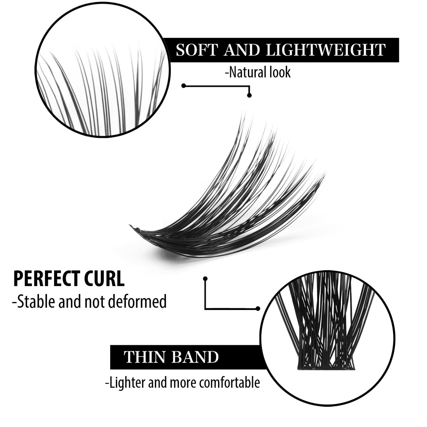 MUSELASH Lash Clusters Kit 530pcs Eyelash Clusters 30D-100D Pre Map Volume Cluster Eyelash Extensions Kit 8-16mm Mix Lengths Wispy Lashes Clusters Kit with Lash Bond and Seal Tweezers