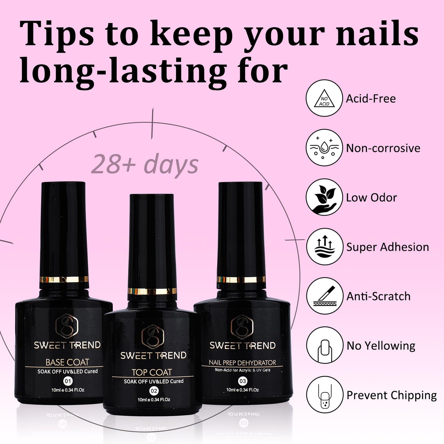 Acrylic Nail Kit with Drill: 20g Clear White Pink Acrylic Powder and Liquid