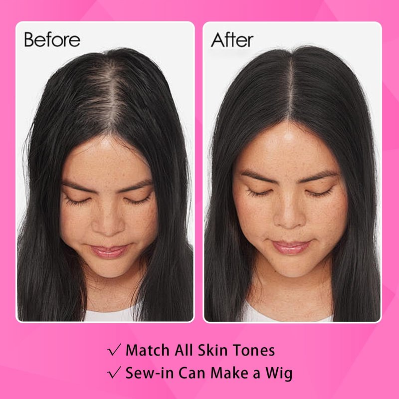 FBLhair 16 inch SKINLIKE 2x6 HD Lace Closure Middle Part Straight Real Human Hair 0.10mm Ultra-thin HD 2x6 Lace Closure Human Hair 180% Density Tiny knots Pre-Plucked Natural Hairline 1B Natural Black