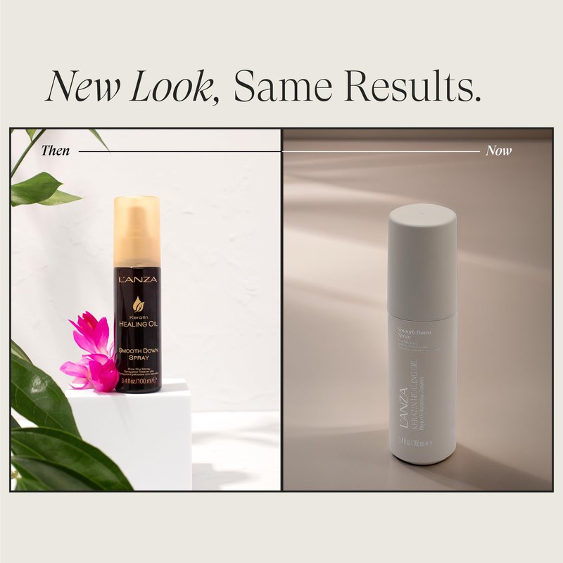 L’ANZA Keratin Healing Oil Smooth Down Spray, Heat Protectant Hairspray for Blowouts, Anti-Frizz Shine Enhancer with UV Protection, Smooths Flyaways, Sulfate Free & Cruelty Free (3.4 Fl Oz)
