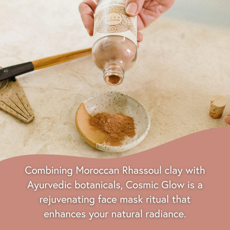 Cosmic Glow Botanical Face Mask - Ayurvedic Herbal Clay Treatment for Radiant Skin | 4 fl oz