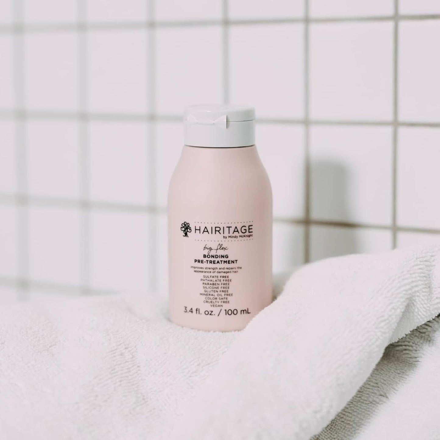Hairitage Big Flex Bonding Cream Pre-Treatment + Mask with Biotin - Damaged Hair Repair - Formulated with Biotin + Cupuacu Butter - Nourishes Hair + Reduces Breakage, 4 oz.