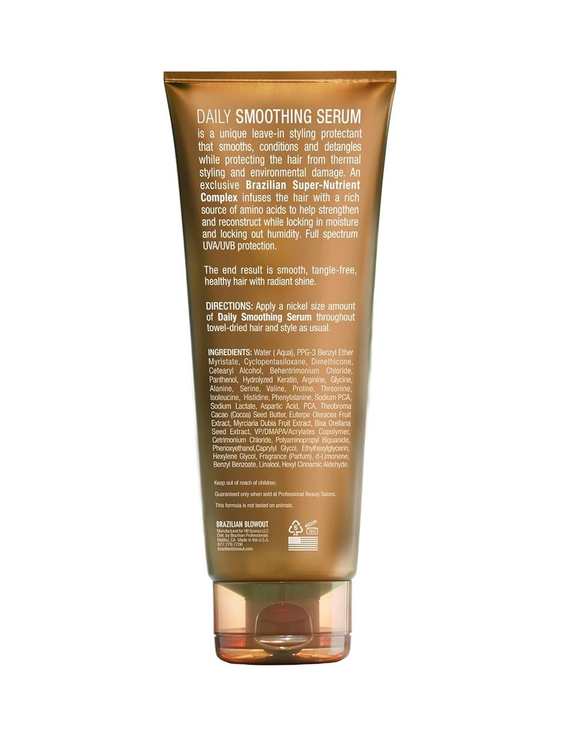 Brazilian Blowout Acai Daily Smoothing Serum - 8 oz | Frizz Control & Shine Boost