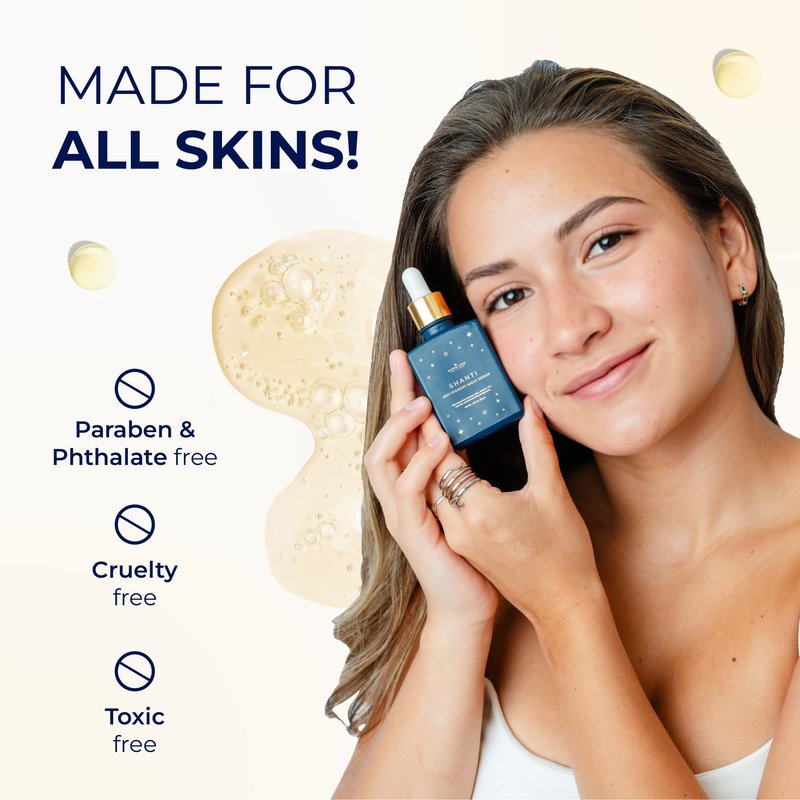 Madre Luna SHANTI - Night Facial Oil Serum, Deep Hydration, Anti-Pigmentation with Bakuchiol Oil (Natural Retinol), Anti-Aging, Ideal for All Skin Types - Face Oil