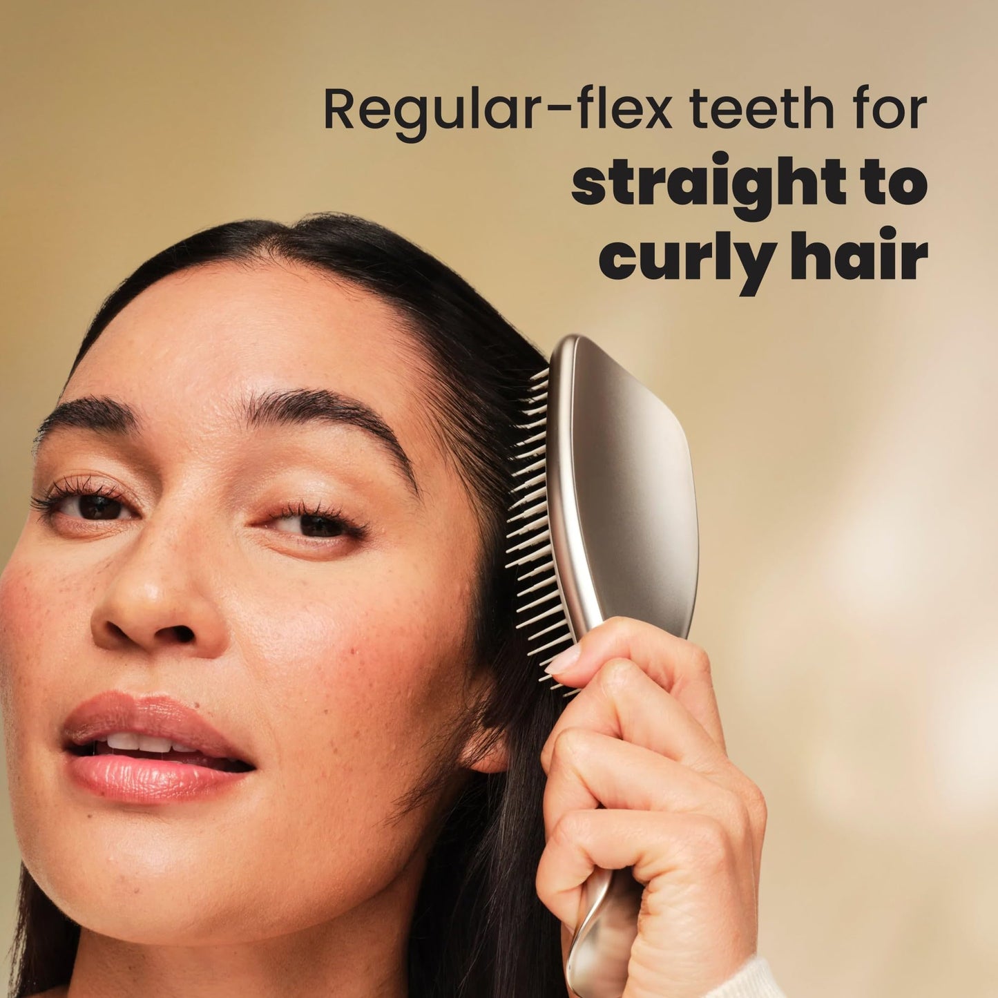 Tangle Teezer Chrome Ultimate Detangler Brush, Straight to Curly, Champagne