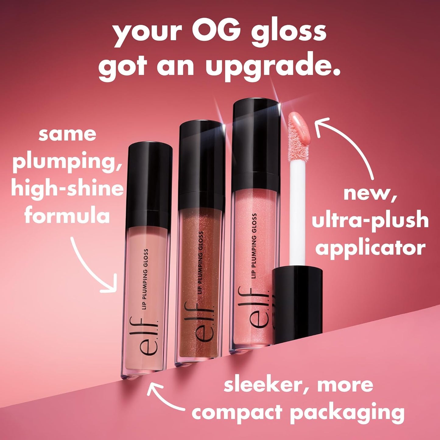 e.l.f. Lip Plumping Gloss - Hydrating High-Shine Sheer Color | Bahama Mama, 0.1 Fl Oz
