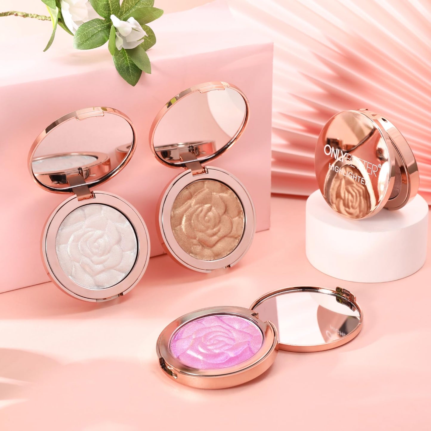 ONLYBETTER Purple Cream Highlighter for Face Body Eye Makeup