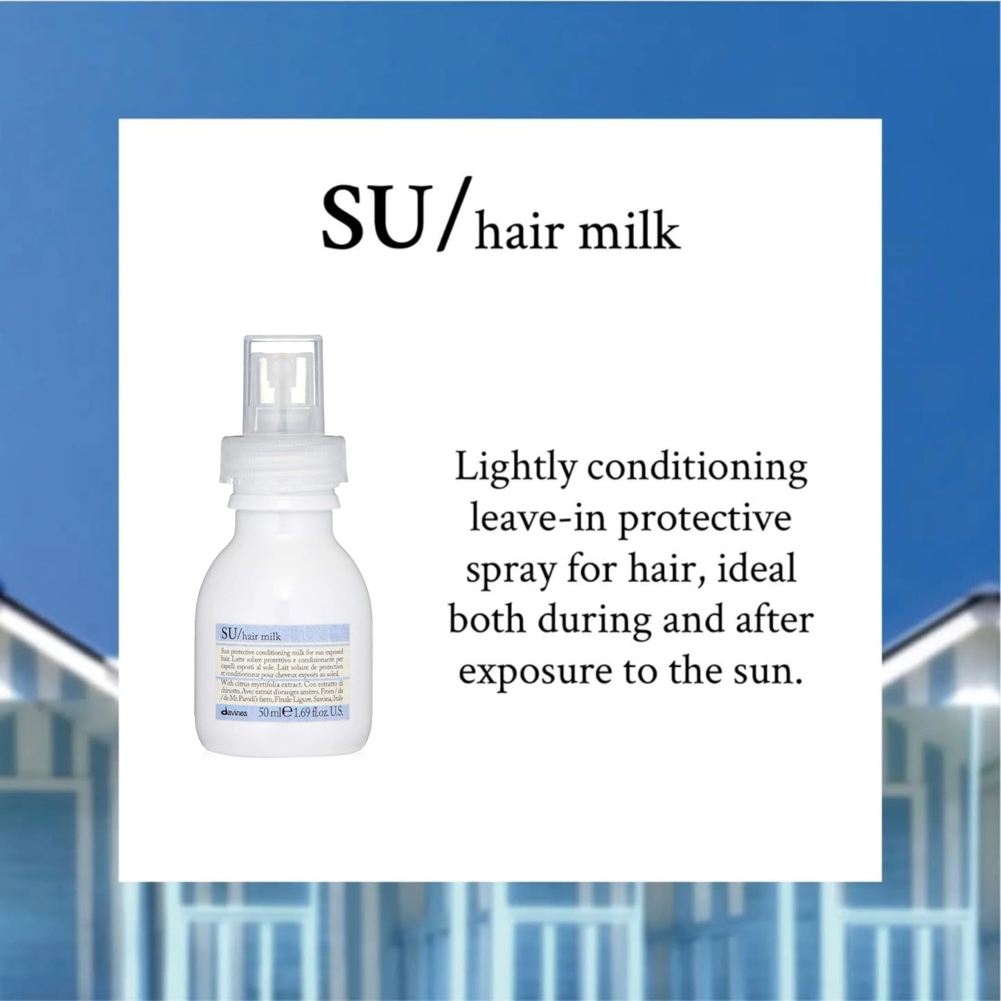 Davines Su Hair Milk, 1.69 fl. oz.
