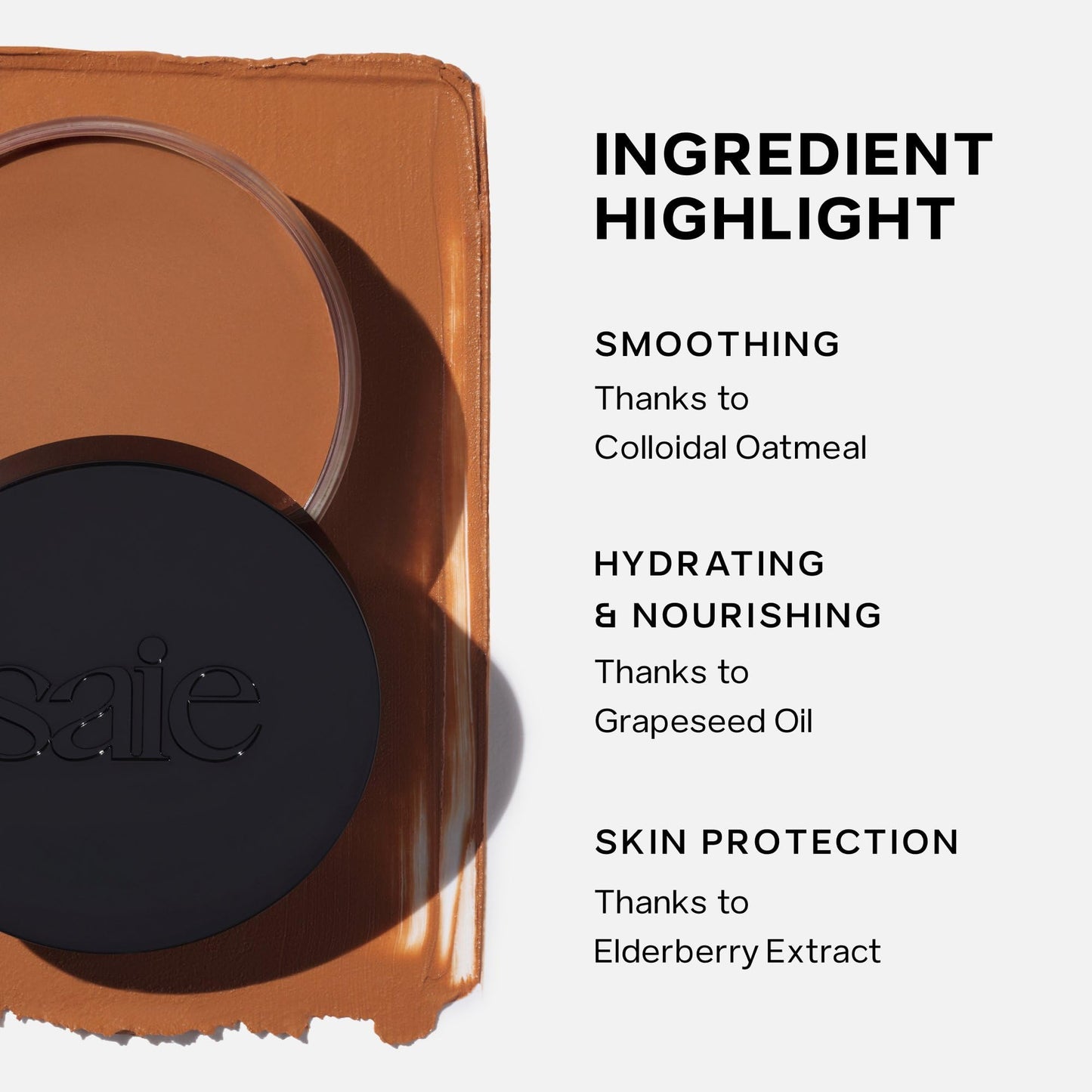 Saie Sun Melt Cream Bronzer - Buildable Balm Face Bronzer for Effortless Sculpting - Cream Contour Enriched with Vitamin C, Nourishing Skincare Ingredients & a Natural Finish - Light Bronze (1 oz)