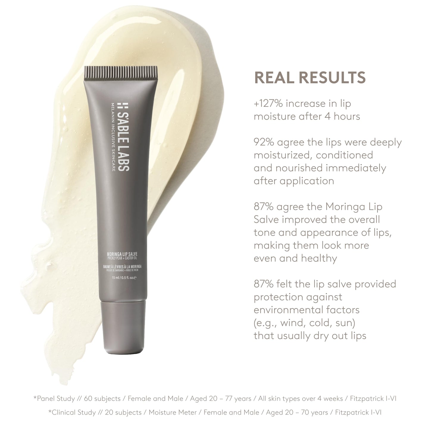 S'ABLE Labs - Moringa Lip Salve (Clear; 15 mL | 0.5 fl oz)