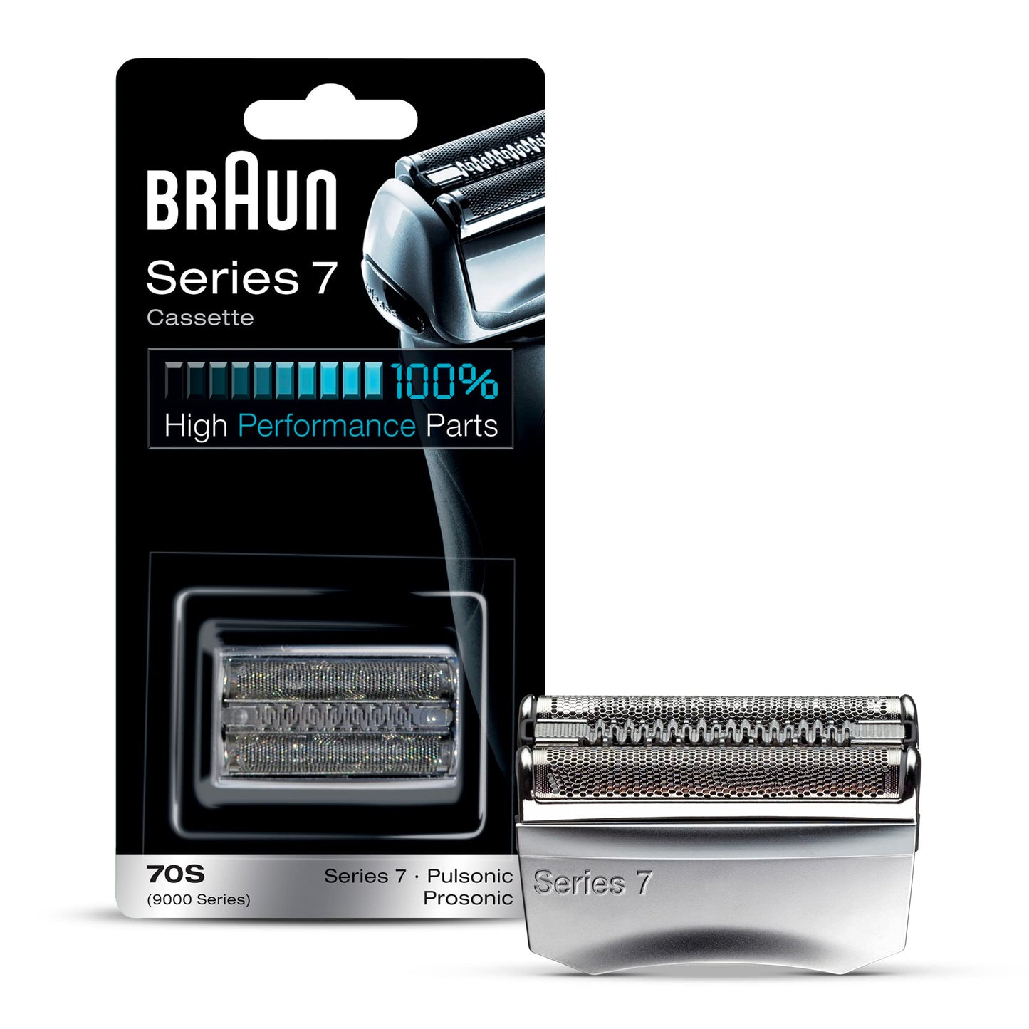 Braun Series 7 70S Electric Shaver Head Replacement Cassette – Silver,(Pack of 10)
