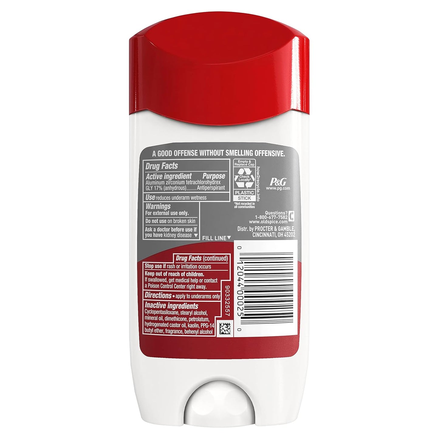 Old Spice Antiperspirant & Deodorant for Men - Pure Sport, 3 Oz | Pack of 6
