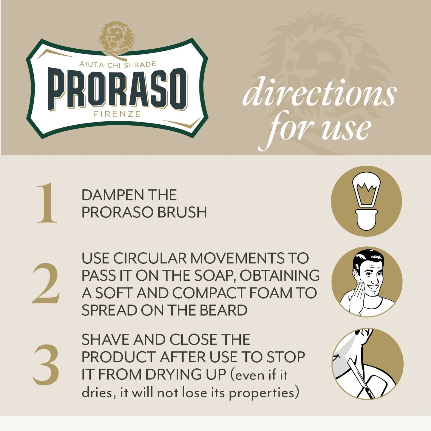 Proraso Shaving Soap - Oatmeal & Green Tea - Nourishing & Gentle Formula Shave Soap in a Bowl for Sensitive Skin - Premium Italian Shaving for Men - 5.2oz,(Pack of 2)