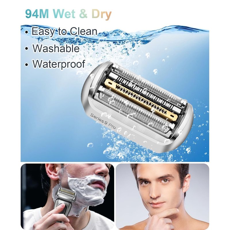92S Replacement Shaver Head Compatible with Braun 9 Series Foil Shaver 9477cc,9330s,9465cc,9460cc,9419s,9390cc,9385cc