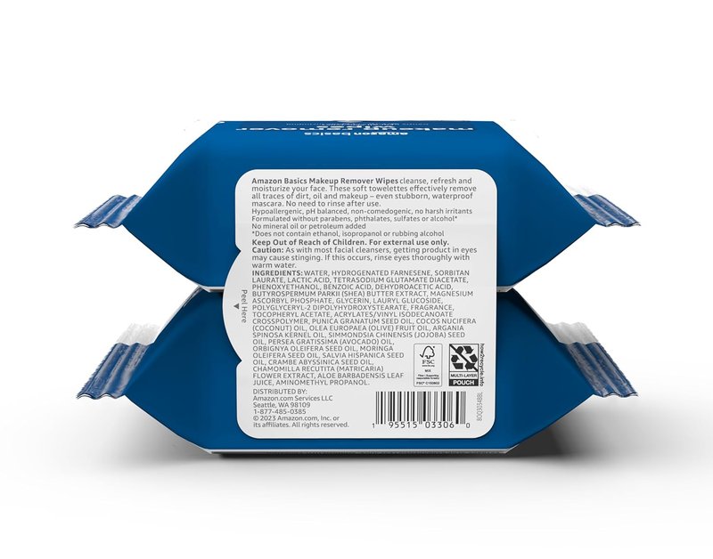 Makeup Remover Wipes - Gentle Cleansing, pH-Balanced & Alcohol-Free | 25 Count, 2-Pack
