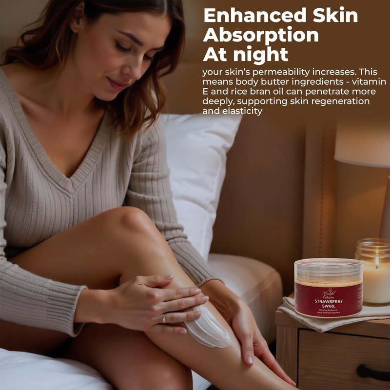 BE BEAUTIFUL EXTENSIONS body butter strawberry scent long -lasting fragrance,hydrate skin jojoba oil and more 8oz