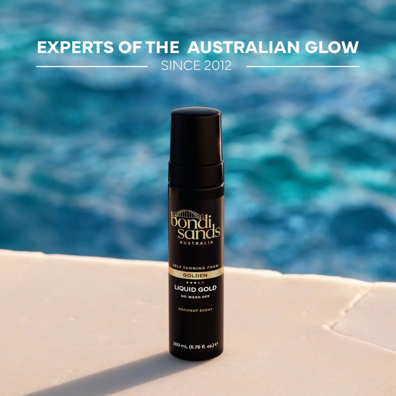 Bondi Sands Liquid Gold Self Tanning Foam | Lightweight + Quick Dry Foam Enriched with Argan Oil, Provides a Hydrated Streak-Free Tan | 6.76 Oz/200 mL