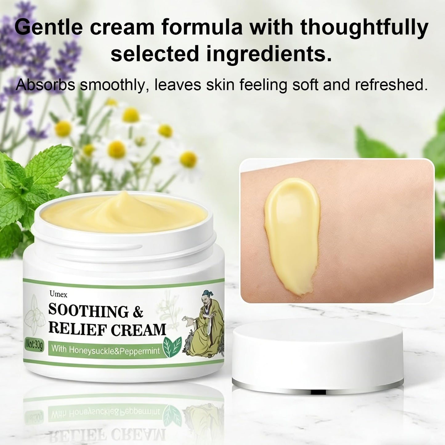 Umex Hydrating Body Cream for Dry, Sensitive & Rough Skin – Moisturizing Lotion with Honeysuckle & Mint for Soft, Smooth, Nourished Skin