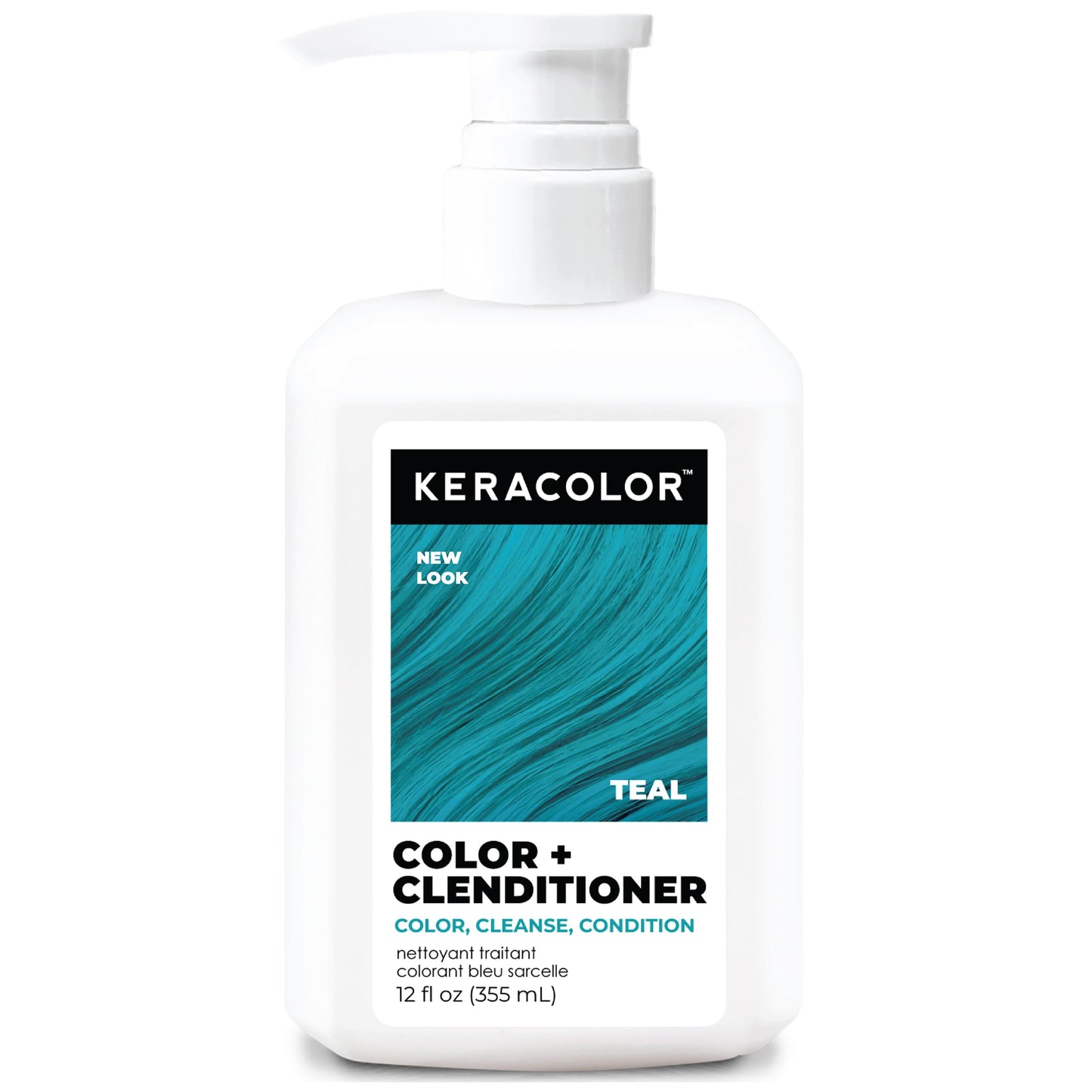 Keracolor Clenditioner TEAL Hair Dye - Semi Permanent Hair Color Depositing Conditioner, Cruelty-free, 12 Fl. Oz.