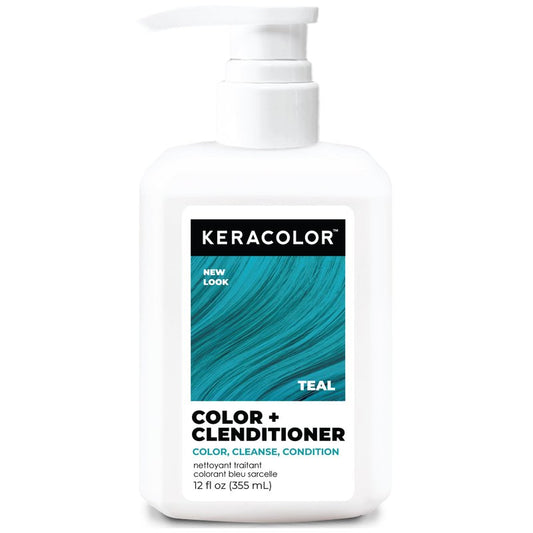 Keracolor Clenditioner TEAL Hair Dye - Semi Permanent Hair Color Depositing Conditioner, Cruelty-free, 12 Fl. Oz.