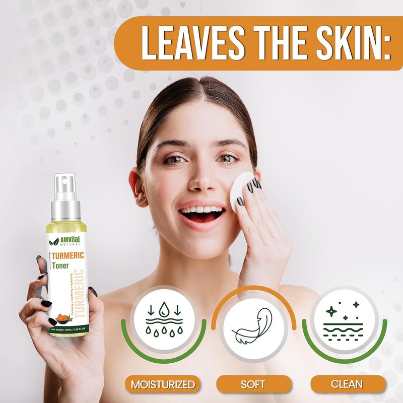 Turmeric Skincare Bundle - Cleanser, Toner, Cream & Serum for Radiant, Even-Toned Skin | All-Natural Ingredients