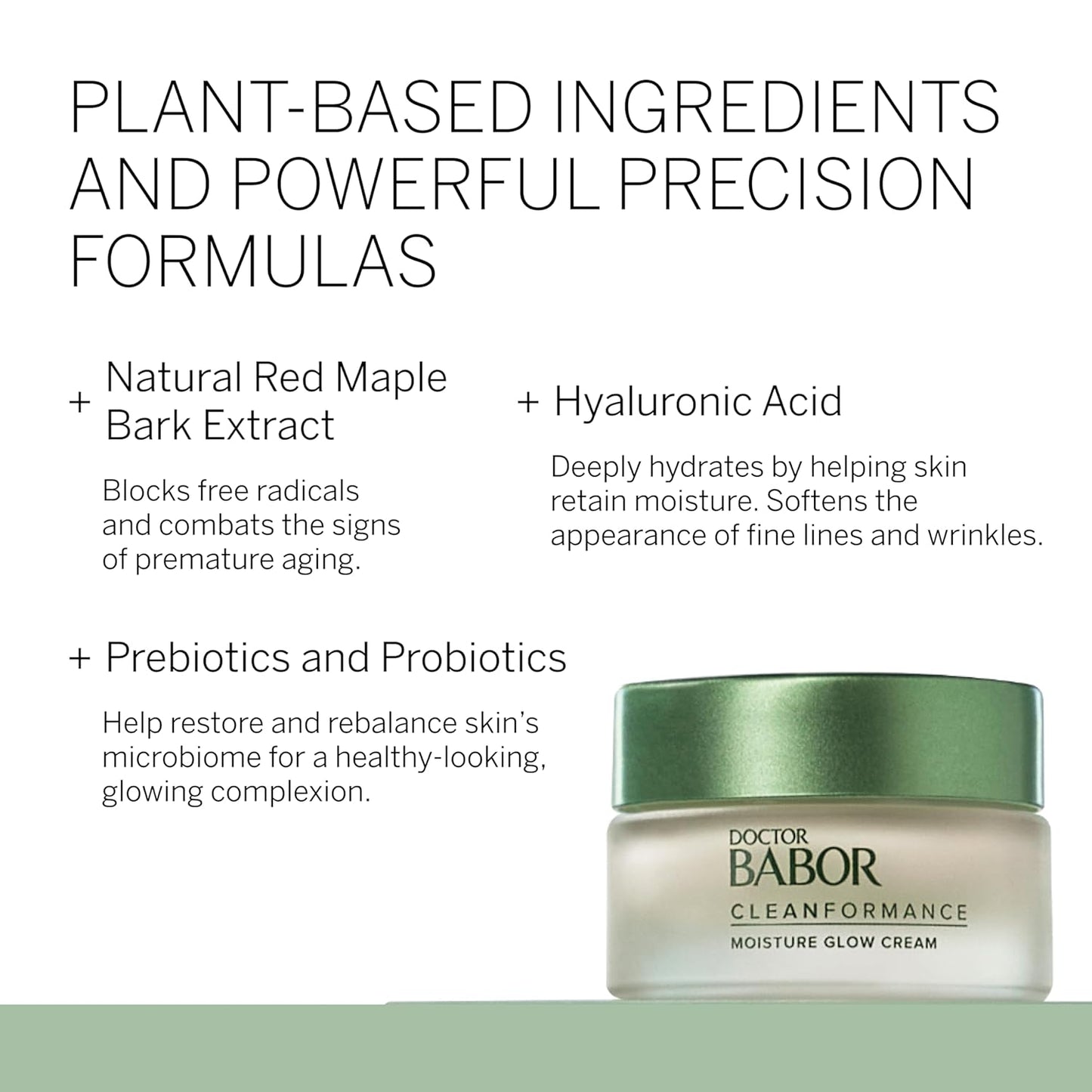 Babor Cleanformance Moisture Glow Cream - Daily Hydrating Facial Cream with Light-Reflecting Pigments | 0.5 oz