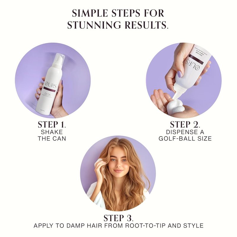 Plumping Mousse for Women - Professional Volumizing Foam for Long-Lasting Body & Bounce | 6 oz Sulfate-Free, Cruelty-Free