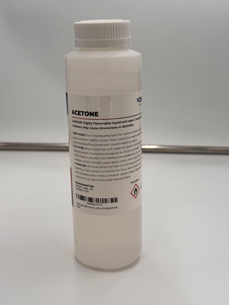 Vaxxen Labs 100% Pure Acetone (16 Fl/Oz) 2 Pack - Made in USA, Professional Strength Nail Polish Remover for Nail Polish, Gels, Acrylic, Sculptured Nails & Art Fimo
