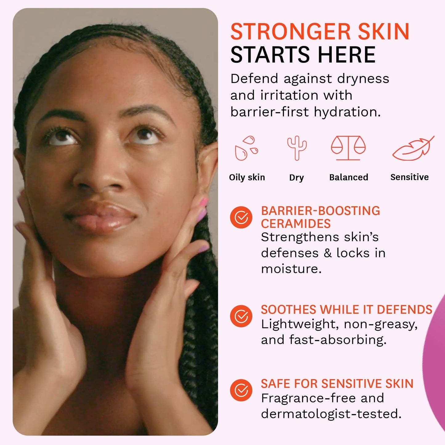 Fig.1 Ceramide Face Moisturizer Refill for Women | Hydrating Daily Facial Moisturizer with Peptides, Hyaluronic Acid & Squalane | Lightweight, Non Comedogenic, Fragrance Free, Refillable | 1.7 fl oz