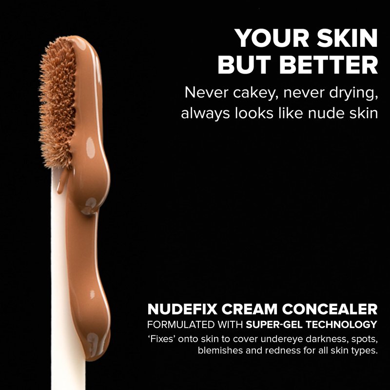 Nudestix NUDEFIX Cream Concealer – Hydrating, Buildable Liquid Concealer for Dark Circles, Redness & Blemishes | Skincare-Infused, Natural Finish | Clean, Vegan & Fragrance-Free, Shade: Nude 1