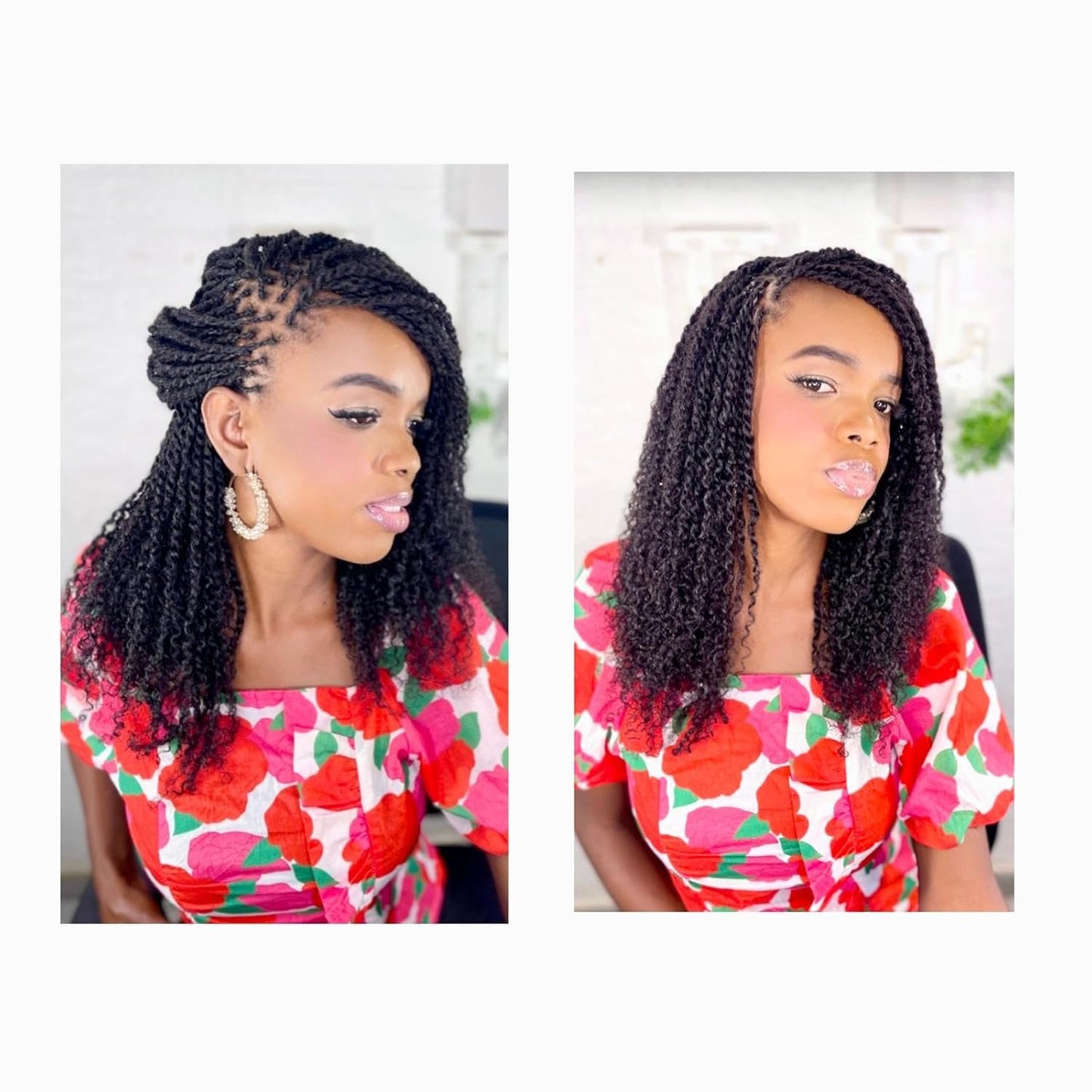 Afro Kinky Bulk Human Hair Extensions - Natural Black 50g | 16 Inch for Braiding, Locs, Twists, Crochet Styles