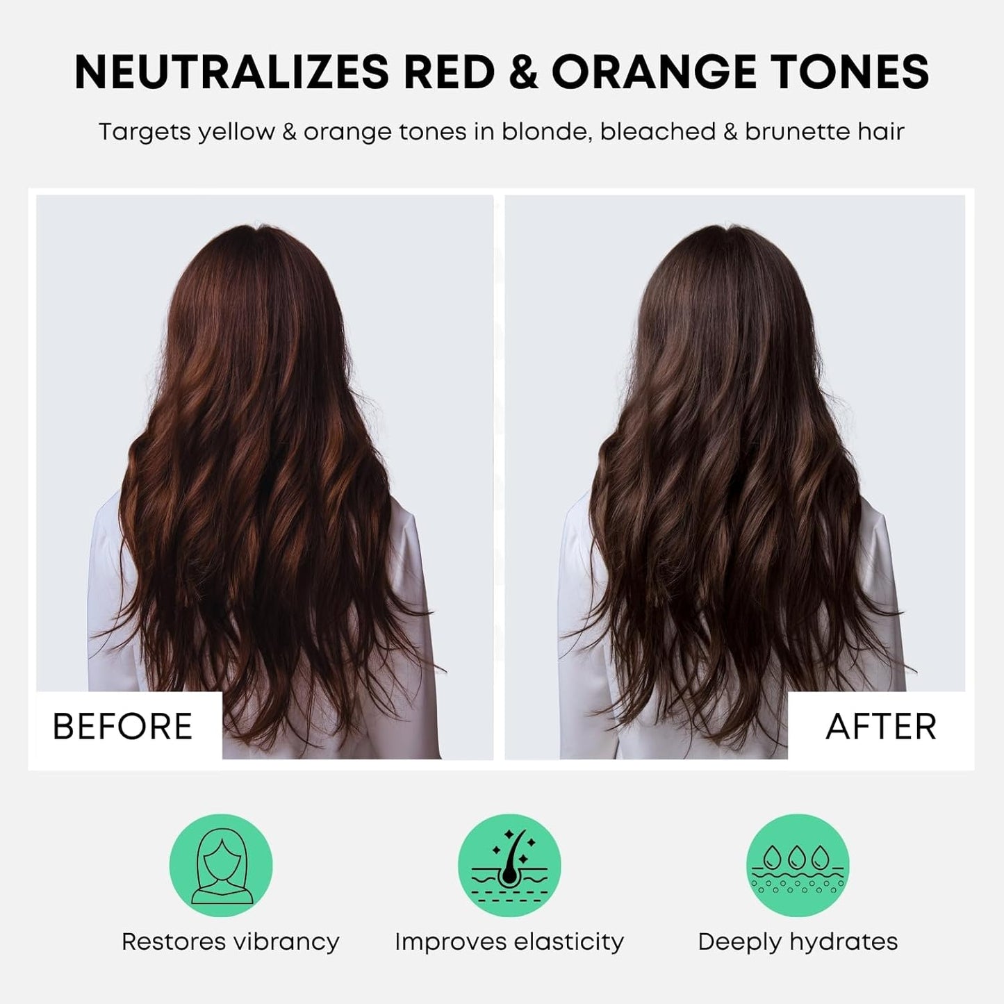 Artègo B_Blonde Green No Red Shampoo - Tone Neutralizing for Blonde, Brunette, & Bleached Hair | 8.5 fl oz