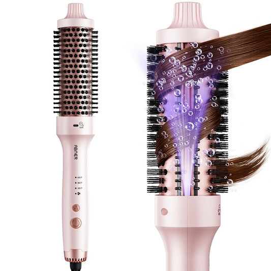 ABNER Thermal Ionic Brush, 1.5 inch Heated Round Brush for Blowout Look, Volumize, Style, Makes Hair Shinier & Smoother, Dual Voltage for Travel, Negative Ion Technology, Ceramic, Temperature Settings