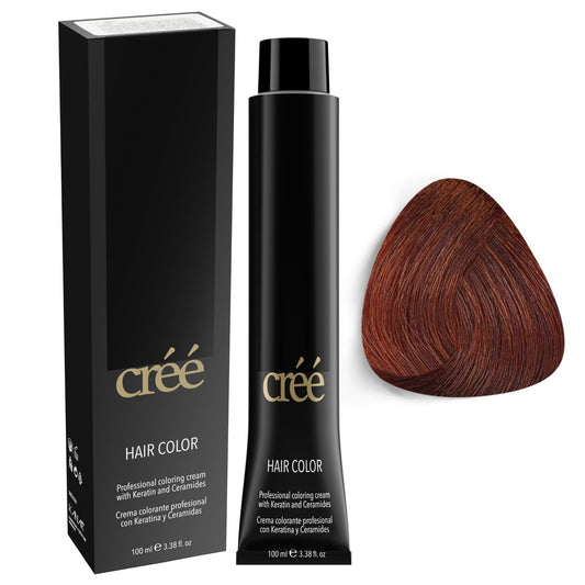 Cree Professional 6.4 - Dark Copper Blond Permanent Hair Color - Long Lasting, Rich Vibrant - Gray Coverage 100ml - 3.4 fl.oz.