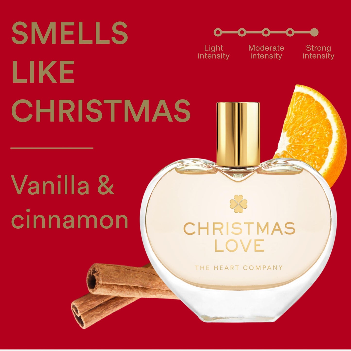 CHRISTMAS LOVE Fragrance - Christmas Gift for Her – Warm Spiced Eau de Parfum for Women with Cinnamon, Vanilla & Mandarin - Long Lasting Vegan Winter Perfume for Christmas & New Year’s Eve - 75ml