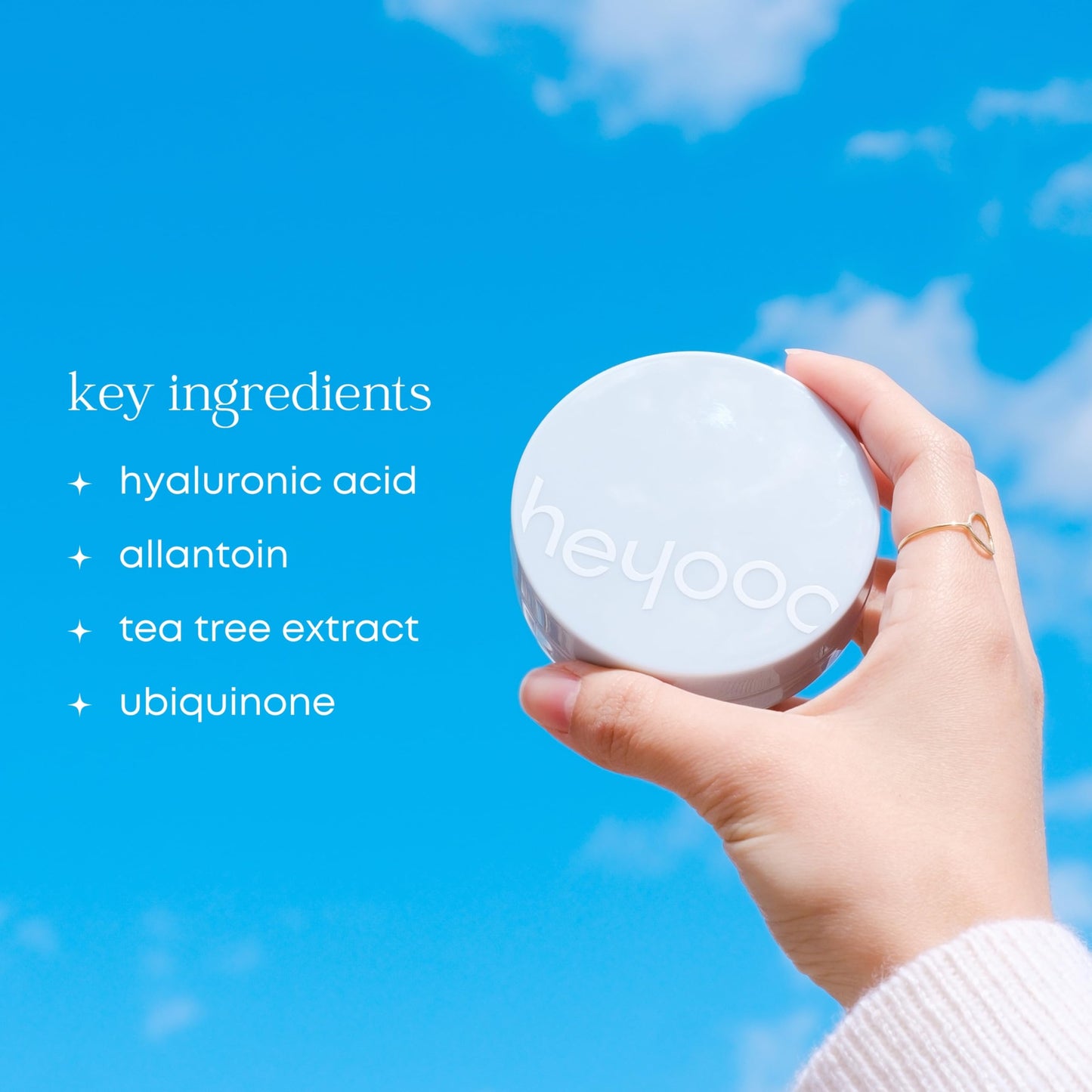 Heyooo Natural Glow Foundation - Light to Medium Coverage Cushion Foundation with Hyaluronic Acid & Tea Tree Extract - Vegan, Cruelty-Free Cream - K Beauty - 15g/0.52oz - Desert Sand