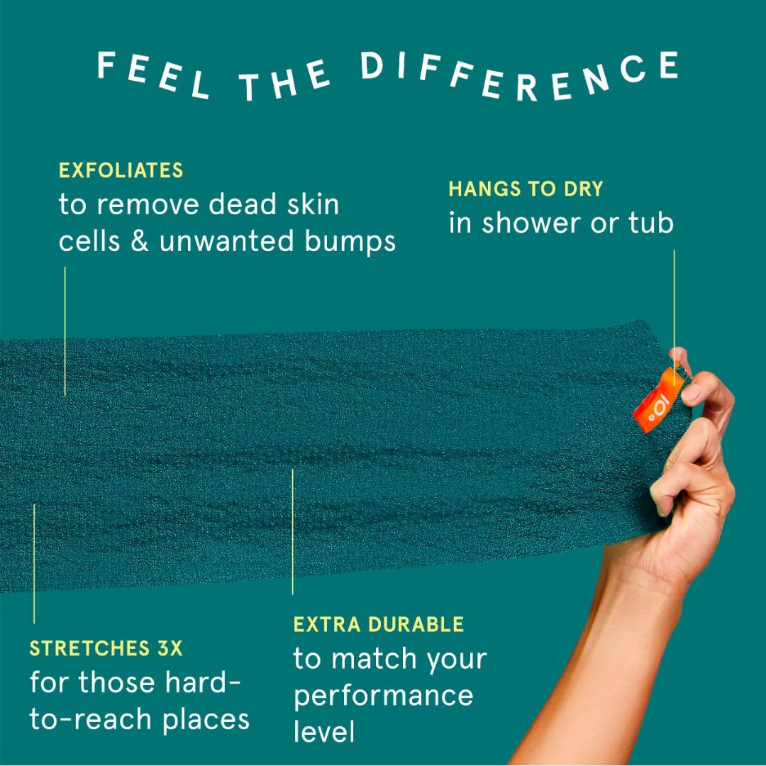 Cleanlogic Body Exfoliating Cloths - Stretchy Sport Washcloths for Post-Workout Cleansing | 3 Count Value Pack