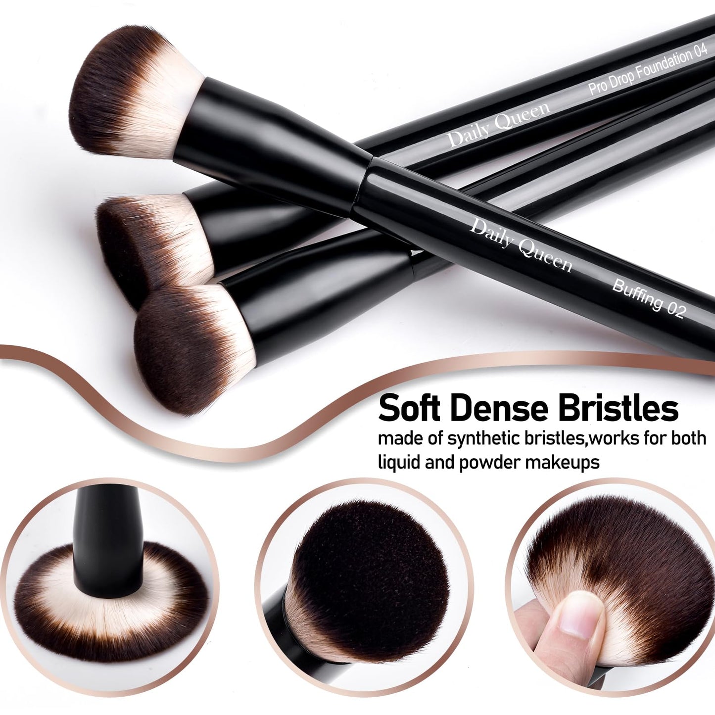 25 pcs Makeup Brush Set Holder Black Professional Kabuki Powder Concealers Eye shadows Blush Eyeliner Eyebrow Contour Eye blending Brushes (25pcs brush with box)