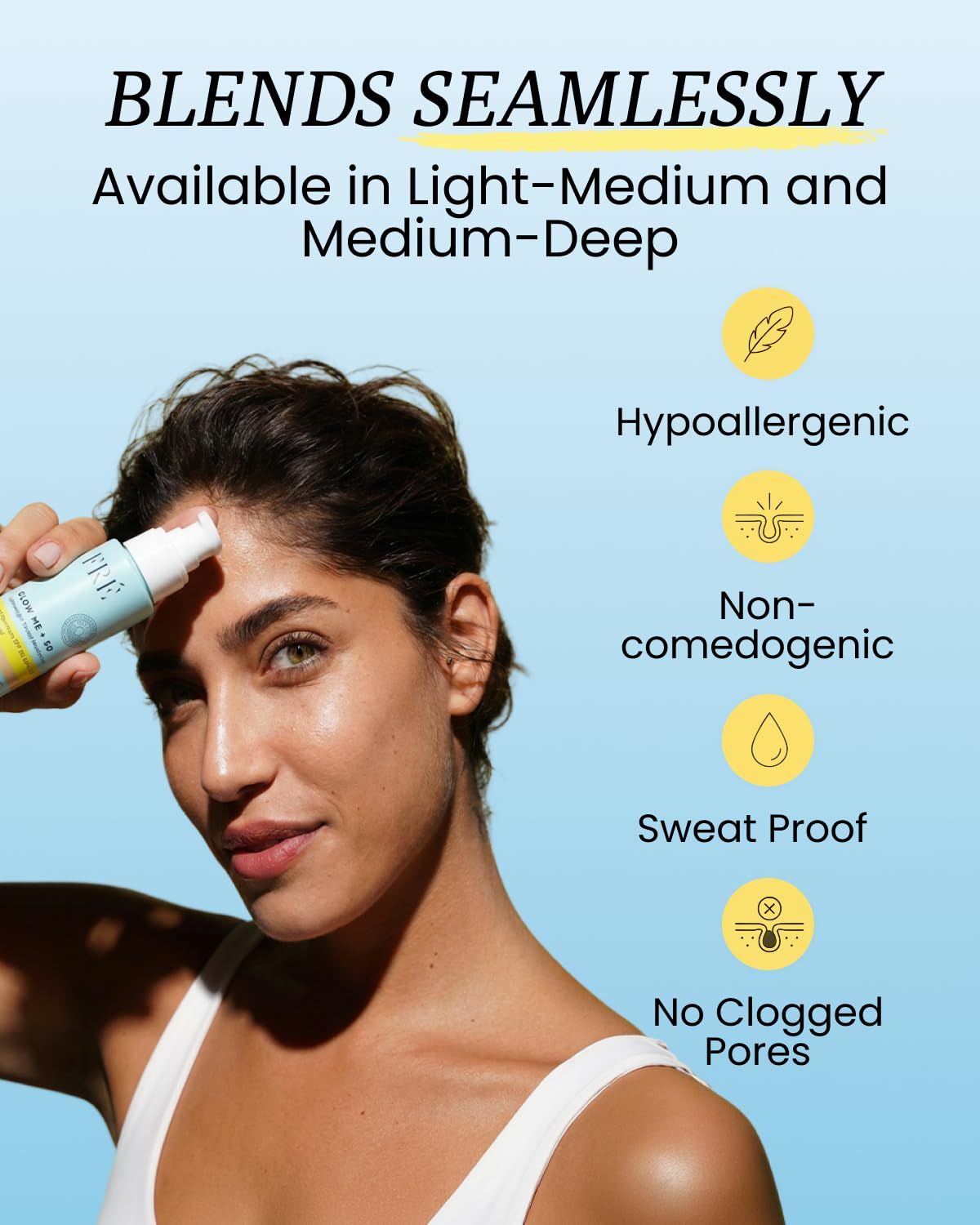 FRÉ Lightweight Tinted Moisturizer | Mineral Face Sunscreen, Sunscreen Makeup & BB Cream SPF | Light-Medium, 1.69 oz