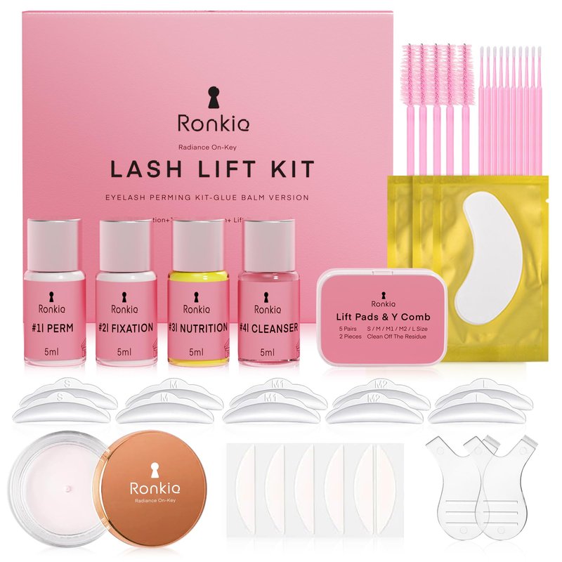 Lash Lift kit at Home Salon: Professional Eyelash Perm Kit for Beginner - Eyelash Eyebrow Curling Set Glue Upgraded Version