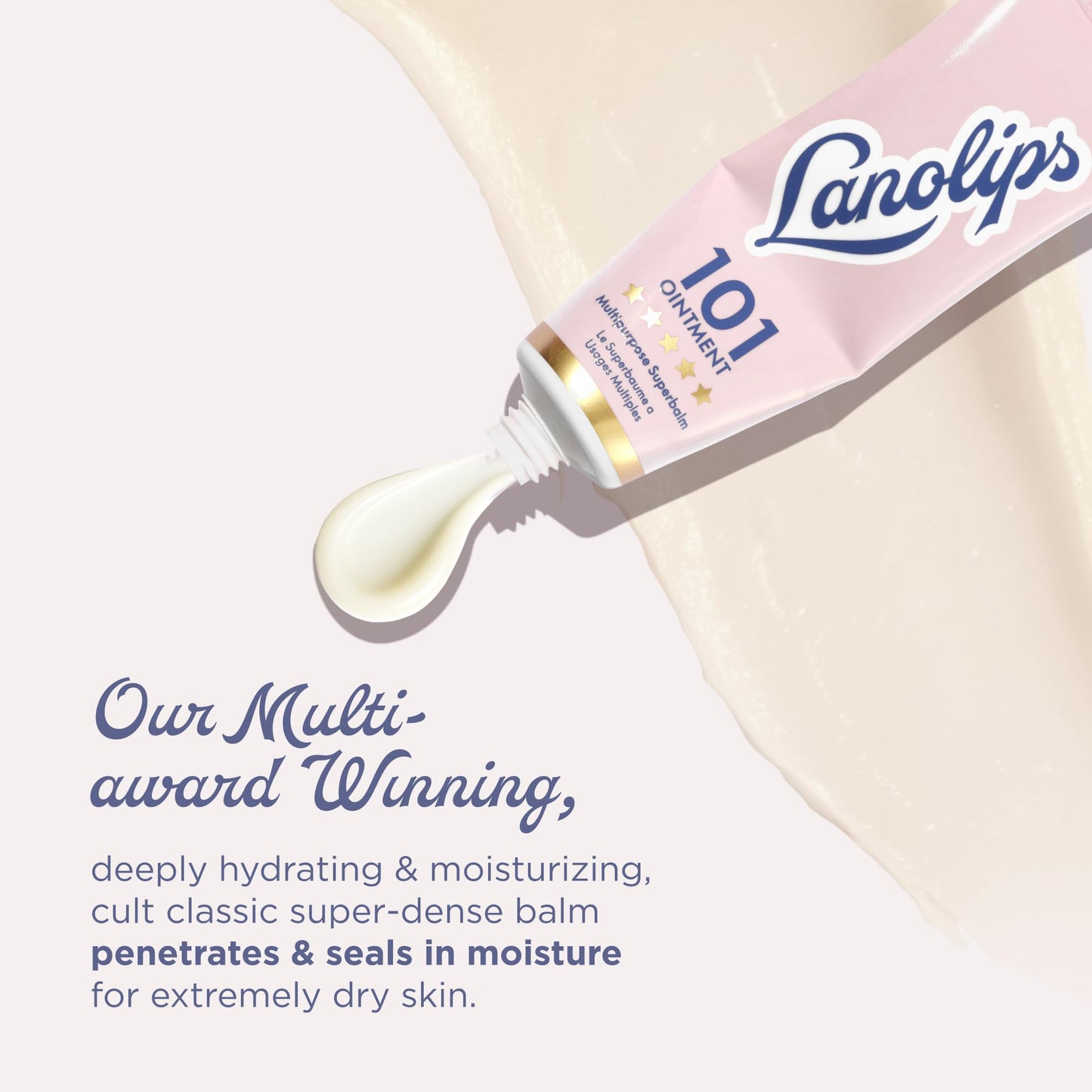 Lanolin 101 Multipurpose Ointment - Lanolin Lip Balm & Healing Ointment for Skin Barrier Repair - Moisturizer for Dry Lips, Cuticles & Elbows - No Petroleum Formula - Original Superbalm (0.52 oz)