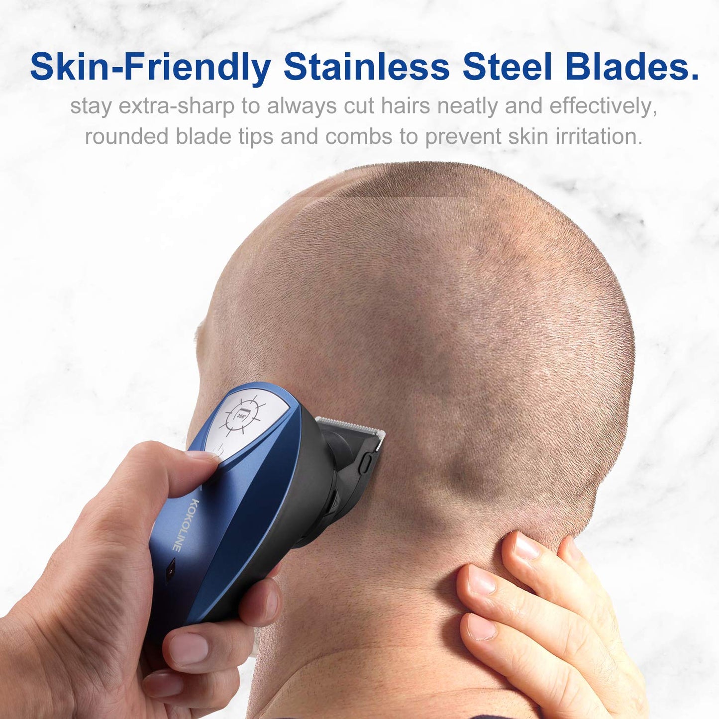 Kokoline Hair Clipper for Men,Balder Pro Head Shaver,Cordless Barber Self Haircut Kit,Head Trimmer for Bald Men,Beard Trimmer,Buzz Cut Razor,Professional Electric Razor,2025122201