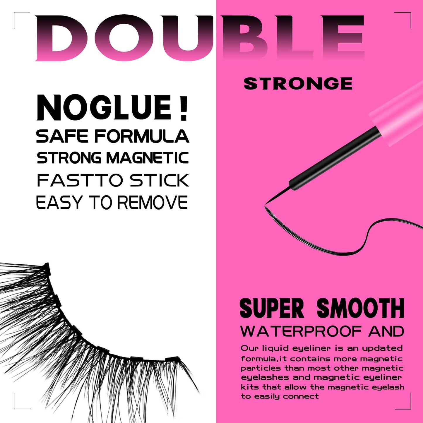 7C SEVENCROWN Eye Liner Magnetic Eyeliner Black Waterproof Liquid Eyeliner,Upgraded All-Day Hold, Sweatproof, Works Perfectly with Magnetic Eyelashes Kit - 5ml*4 Count