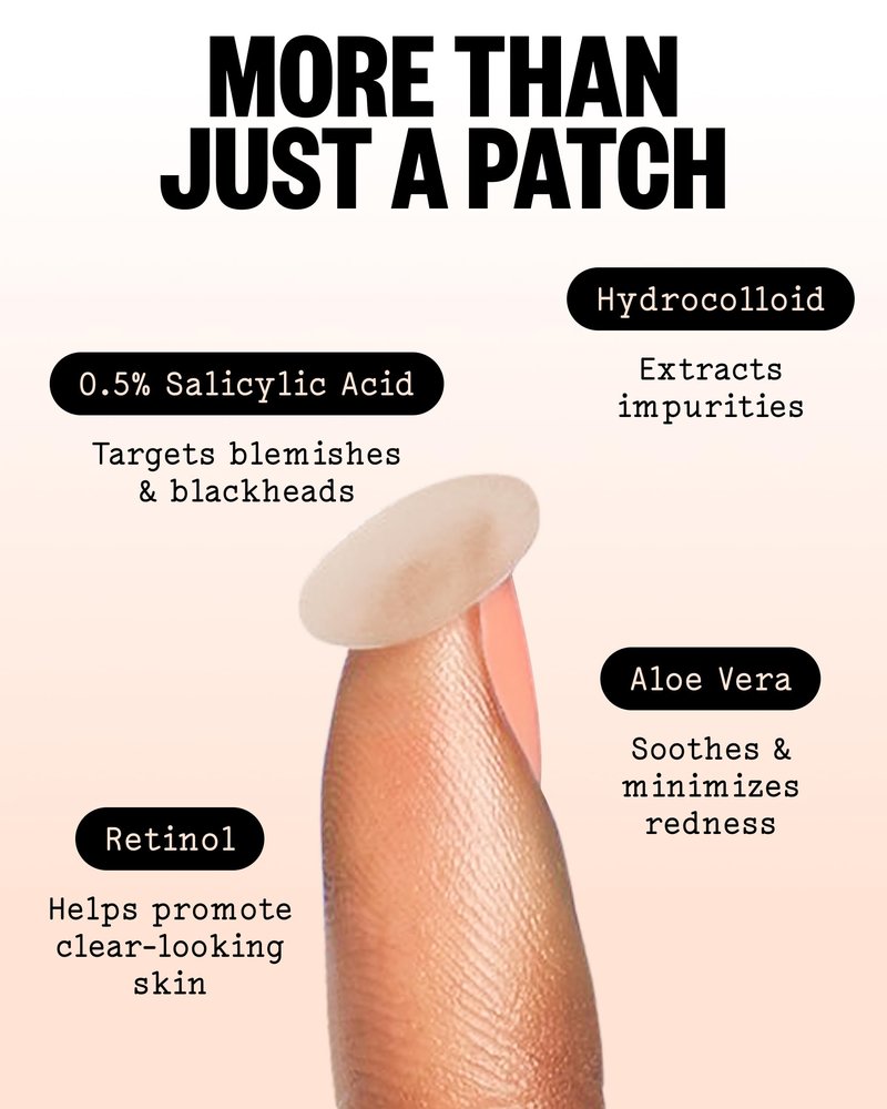 PEACE OUT Acne Healing Dots Hydrocolloid Pimple Patches, Acne Spot Treatment with Salicylic Acid, Retinol, and Aloe Vera for Blemishes and Breakouts (40 count)