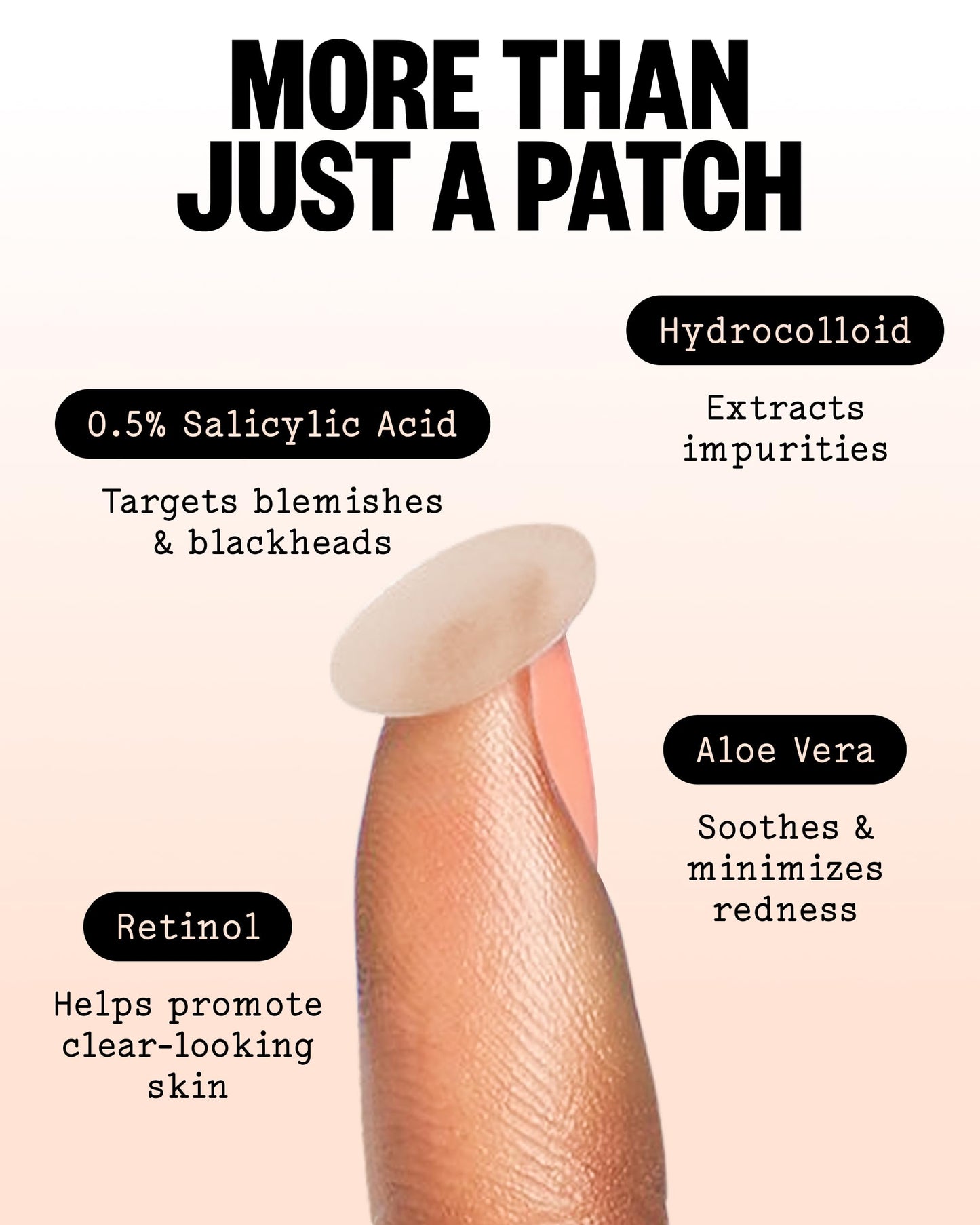 PEACE OUT Acne Healing Dots Hydrocolloid Pimple Patches (60 count)