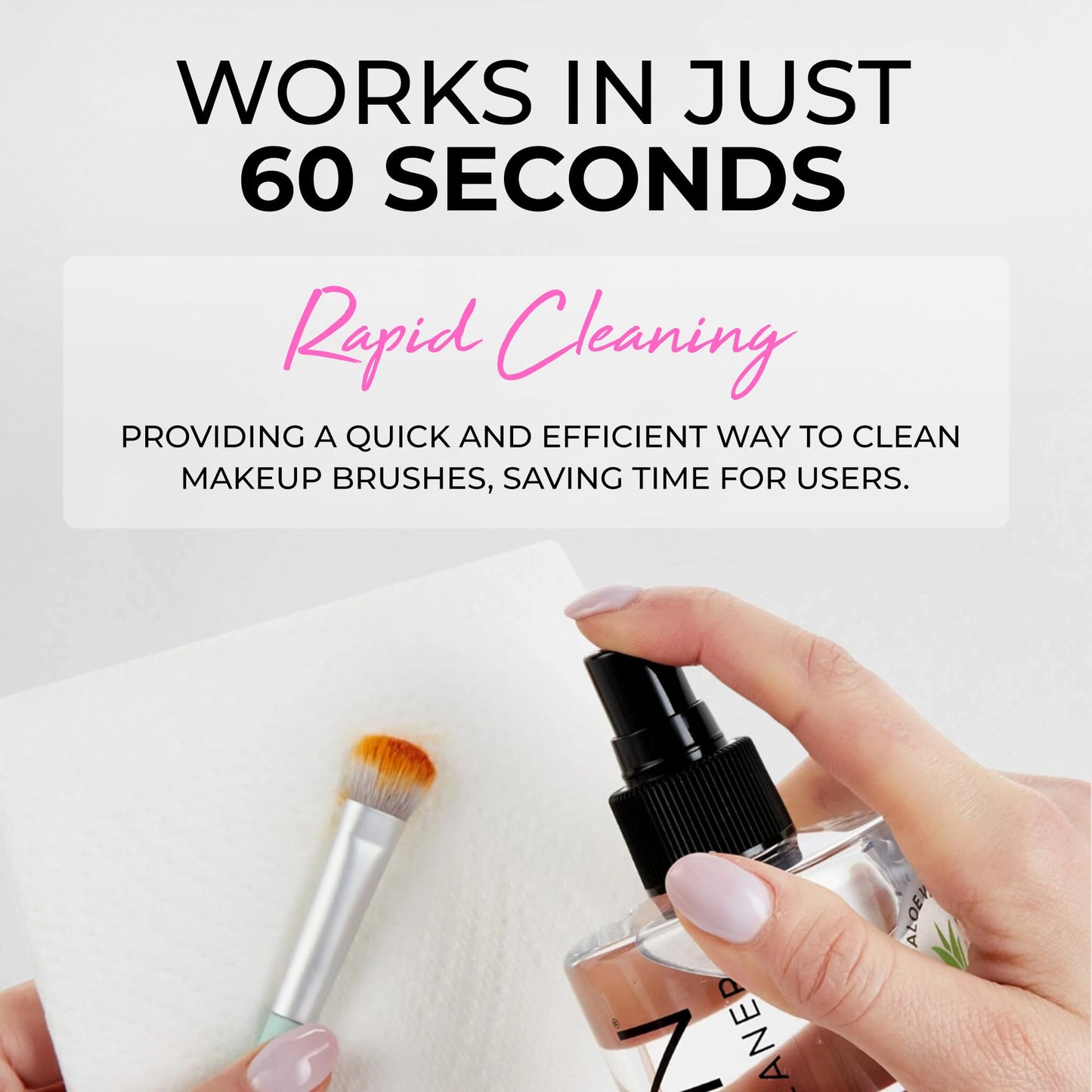 ISOCLEAN Makeup Brush Cleaner – Gentle Daily Use Solution, Reduces Product Buildup, Improves Application, Easy Clean Brush Cleaning Solution & Sponge Cleaner - Spray Top, Cosmic Fragrance 3 fl oz