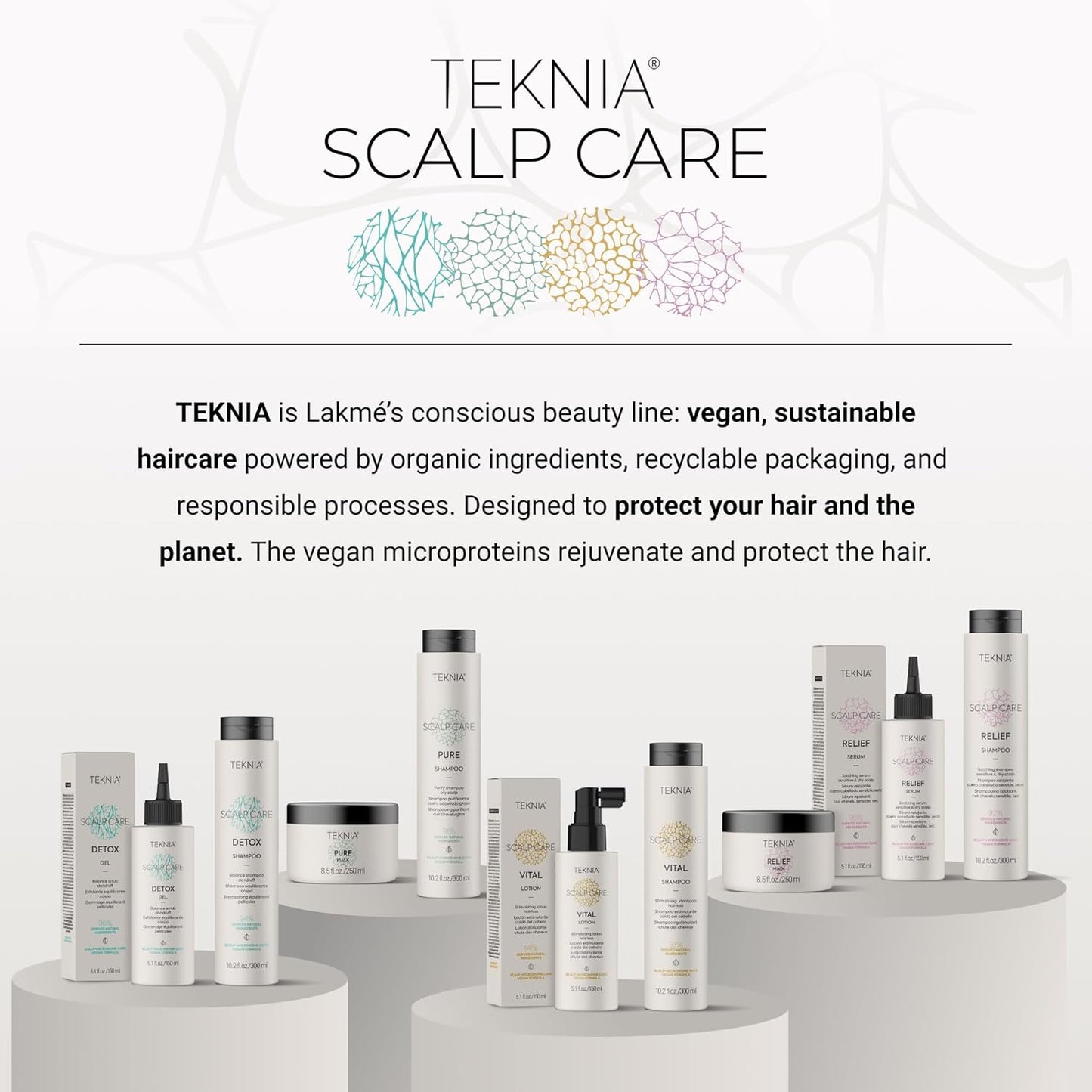 Lakmé Teknia Scalp Care Relief Serum - Soothing Dry Scalp Treatment | 5.1 Fl Oz