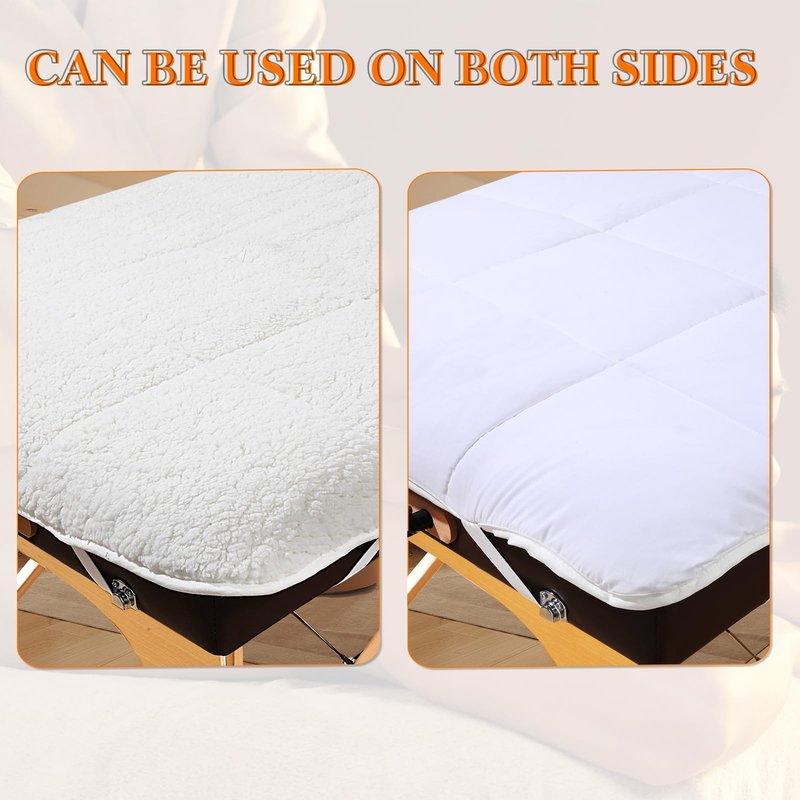 Oudain Fleece Massage Table Pad Set, 76 x 34 Inch Soft and Comfortable Massage Bed Pads, Thick Massage Table Pads Set Includes Pad and Face Rest Cover for SPA, Beauty Salon