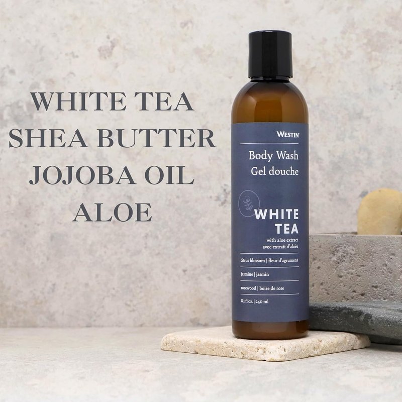 White Tea Lotion & Body Wash Set - Luxurious Hotel Bath Essentials | 8 oz Bottles Each